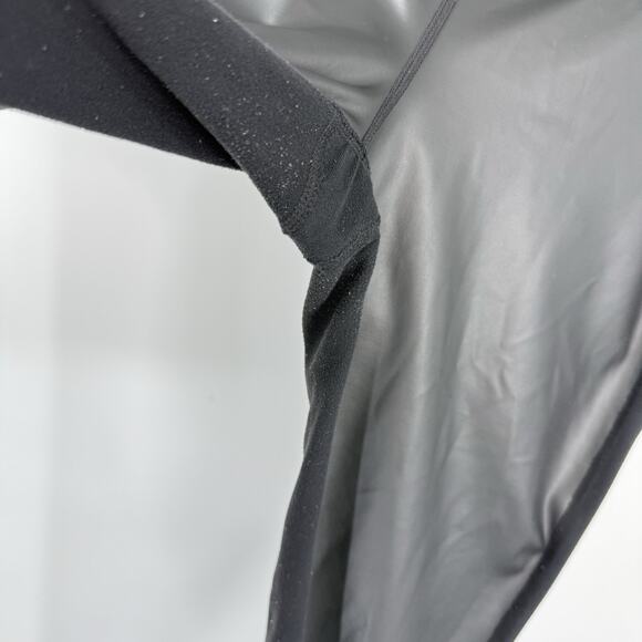 Athleta Gleam Faux Leather Front High Rise Luxe Tight Black Size Large - Picture 7 of 10